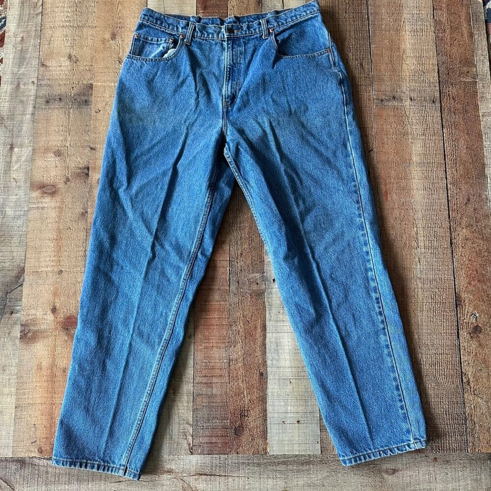 Vintage Jordache Original 100% Cotton Blue Denim Jeans Men's 38x32 Straight Leg
